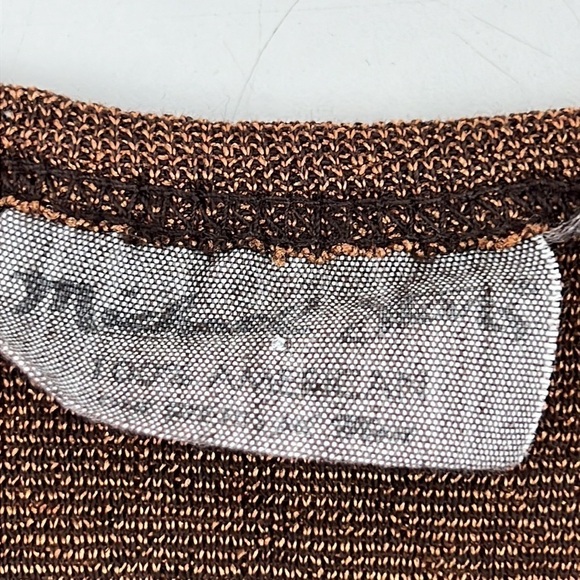 Anthropologie Michael StarsMetallic Bronze Ribbed  Tank Tops - Picture 2 of 7